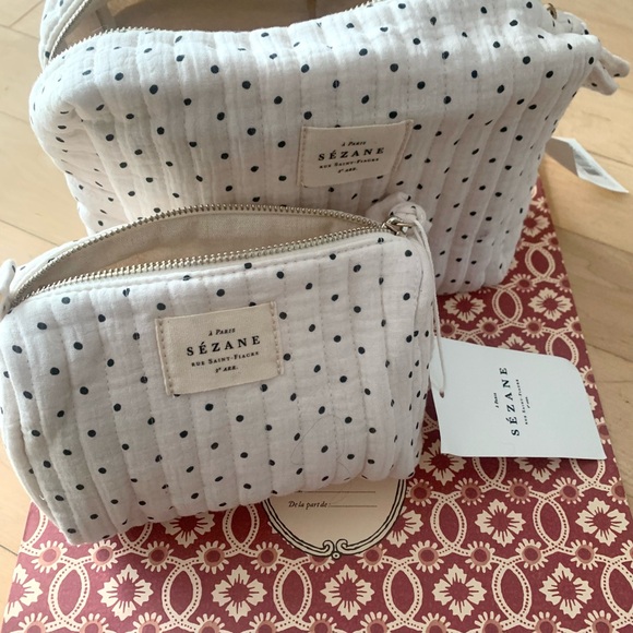 Sézane Polka Dot Cosmetic Bag Duo - Picture 6 of 8